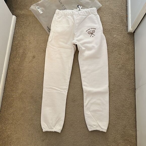 NWT white Morgan Stewart Sport Sweatpants Small - Picture 1 of 4